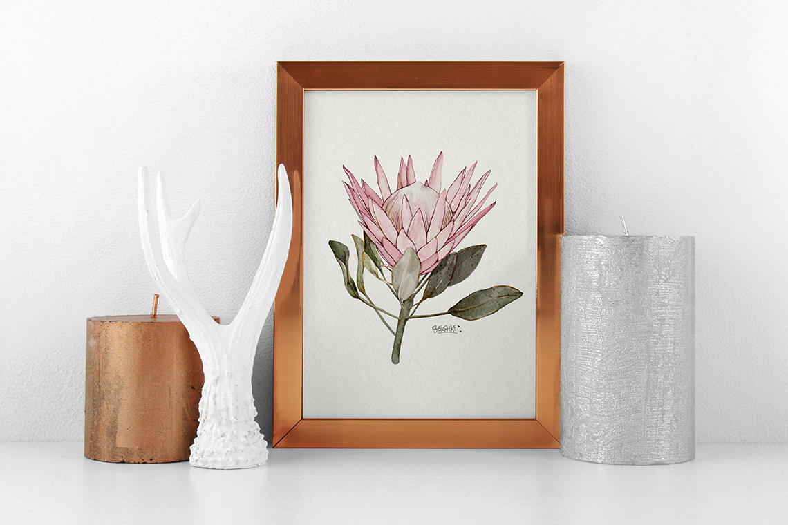 artwork on framed mockup